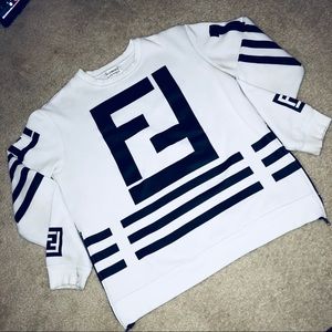 Homme + Femme Las Angeles white fendi sweater